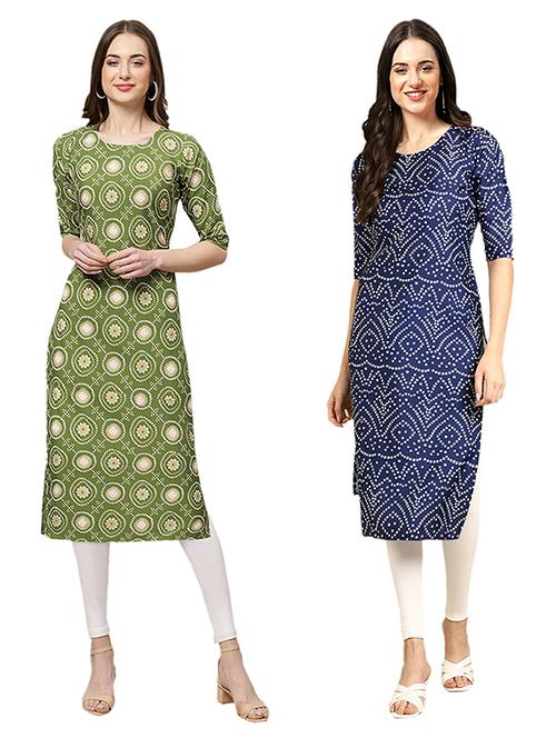 pack of 2 printed straight kurta - 19308944 - Very Small Image - 1