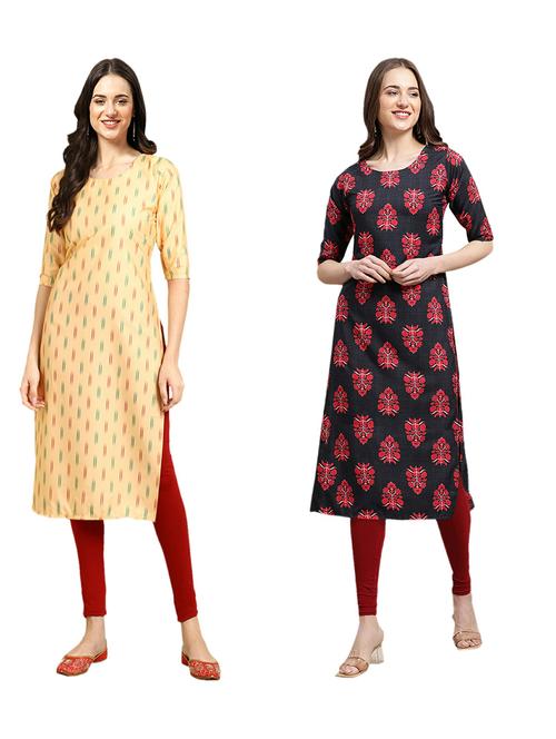 pack of 2 printed straight kurta - 19309001 - Very Small Image - 1