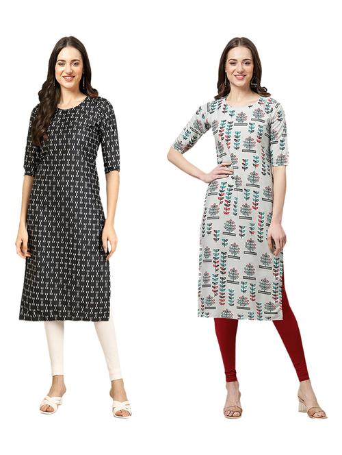 pack of 2 printed straight kurta - 19309002 - Very Small Image - 1