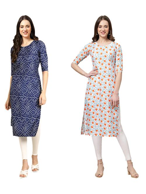 pack of 2 printed straight kurta - 19309009 - Very Small Image - 1