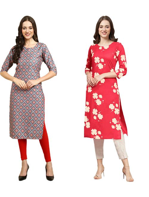 pack of 2 printed straight kurta - 19309025 - Very Small Image - 1