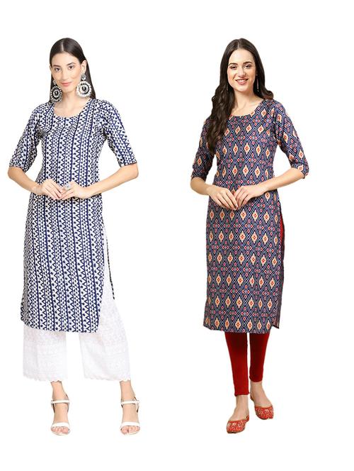 pack of 2 printed straight kurta - 19309041 - Very Small Image - 1