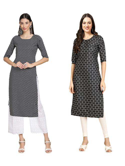 pack of 2 printed straight kurta - 19309049 - Very Small Image - 1