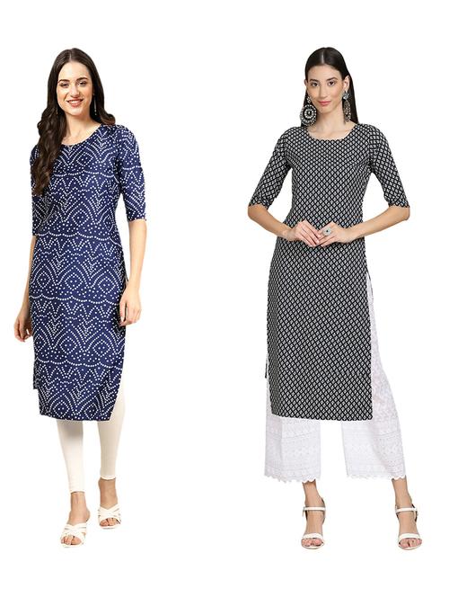 pack of 2 printed straight kurta - 19309115 - Very Small Image - 1