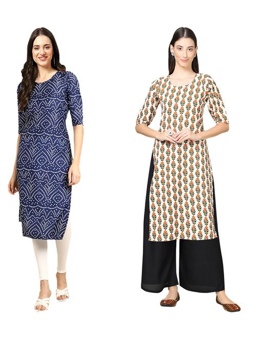 pack of 2 printed straight kurta - 19309118 - Very Small Image - 1