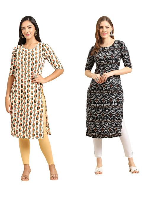 pack of 2 printed straight kurta - 19309181 - Very Small Image - 1