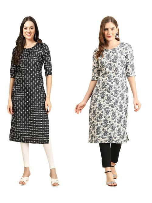 pack of 2 printed straight kurta - 19309355 - Very Small Image - 1