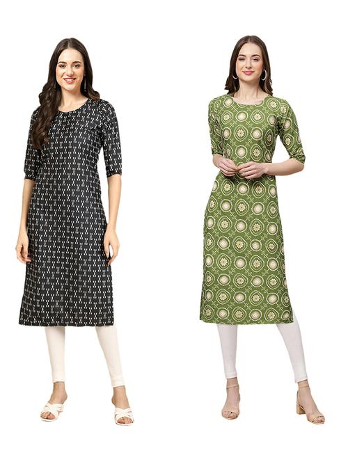 pack of 2 printed straight kurta - 19309494 - Very Small Image - 1