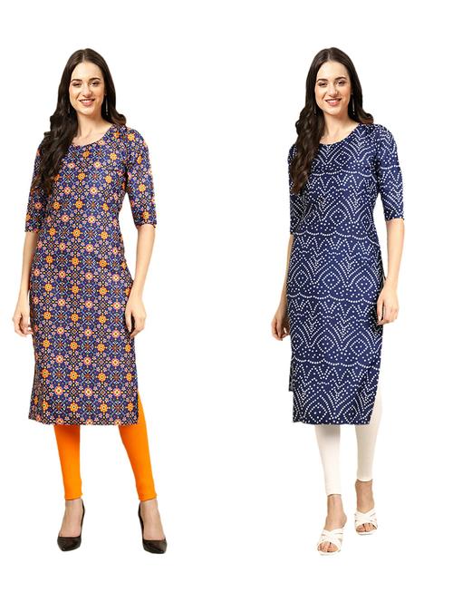 pack of 2 printed straight kurta - 19309515 - Very Small Image - 1