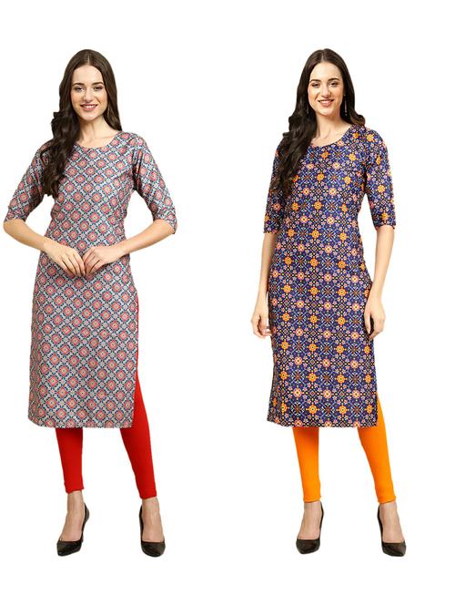pack of 2 printed straight kurta - 19309524 - Very Small Image - 1