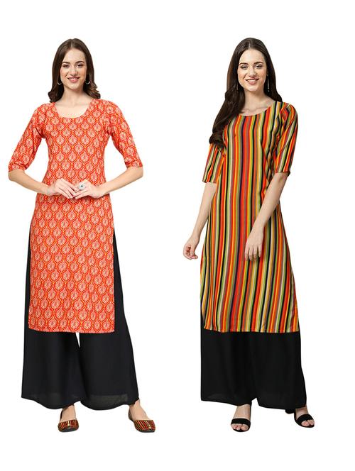 pack of 2 printed straight kurta - 19309709 - Very Small Image - 1
