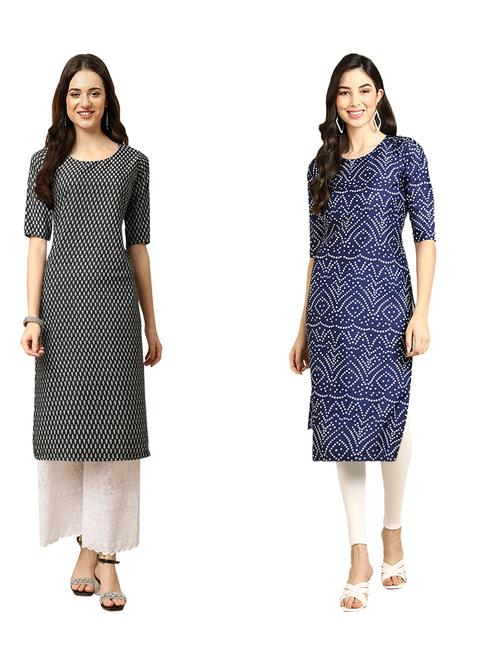 pack of 2 printed straight kurta - 19309890 - Very Small Image - 1