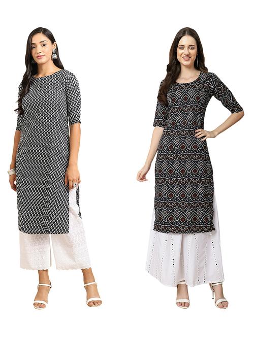 pack of 2 printed straight kurta - 19309920 - Very Small Image - 1