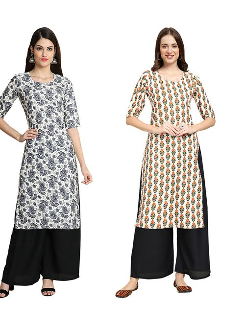 pack of 2 printed straight kurta - 19310236 - Very Small Image - 1