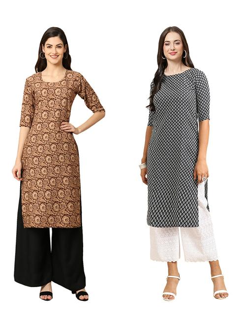 pack of 2 printed straight kurta - 19310563 - Very Small Image - 1
