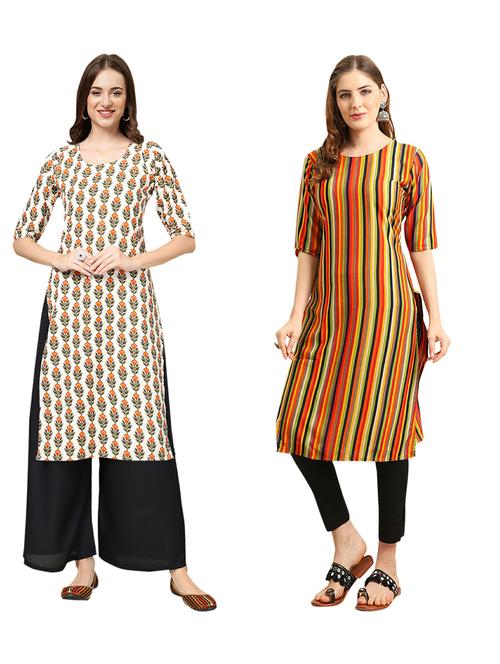 pack of 2 printed straight kurta - 19310767 - Very Small Image - 1
