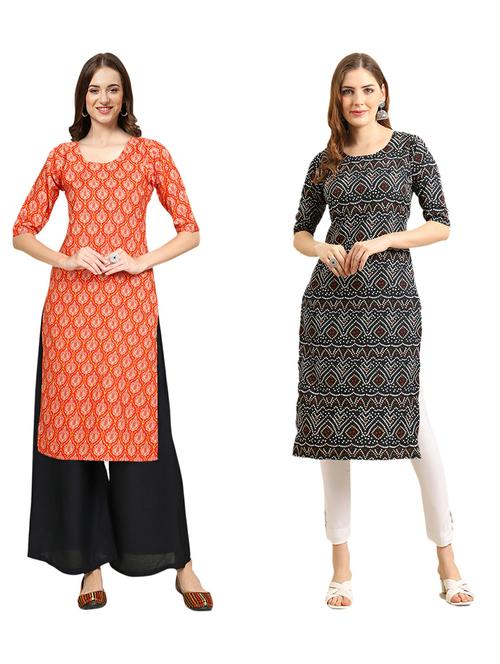 pack of 2 printed straight kurta - 19310774 - Very Small Image - 1