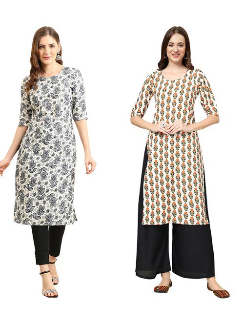 pack of 2 printed straight kurta - 19310790 - Very Small Image - 1