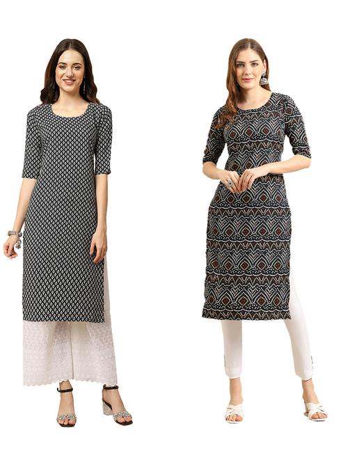 pack of 2 printed straight kurta - 19310829 - Very Small Image - 1
