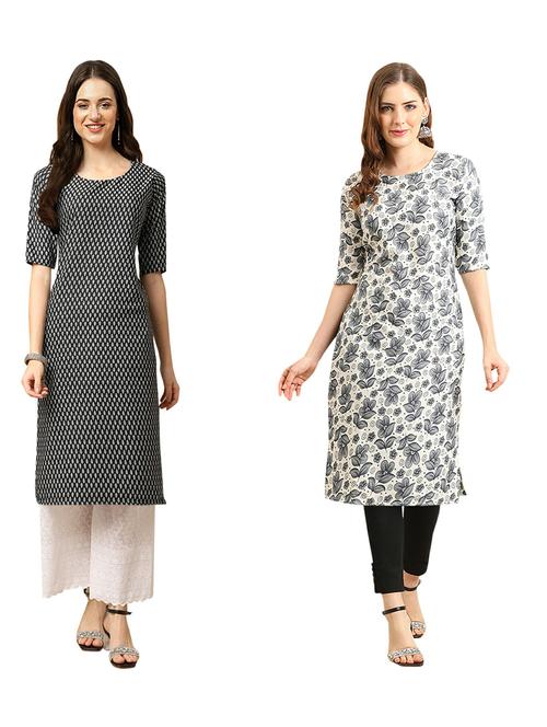 pack of 2 printed straight kurta - 19310883 - Very Small Image - 1