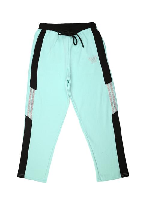 light blue color blocked trouser - 19313204 - Very Small Image - 1