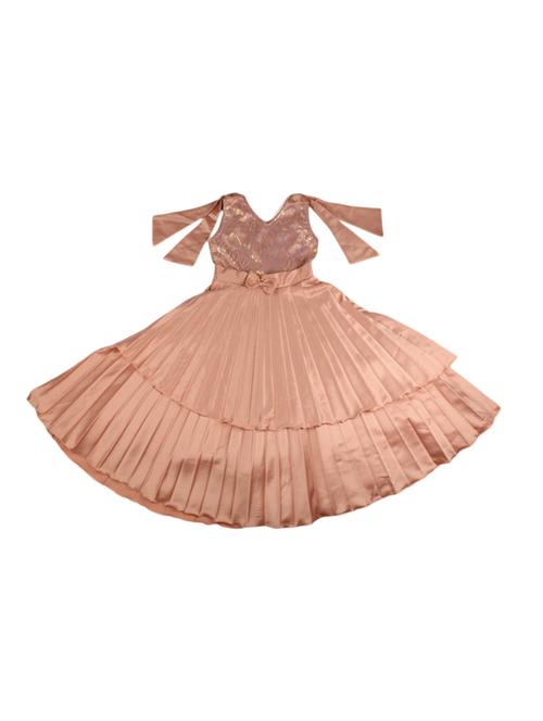 girls v neck short sleeves frock - 19313820 - Very Small Image - 1