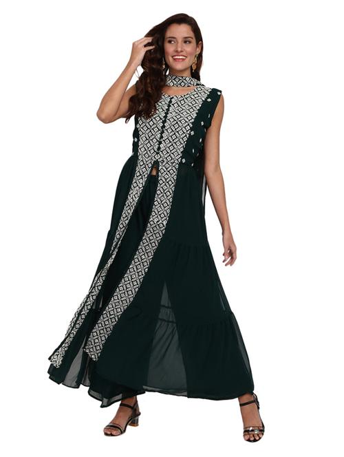 embroidered kurta palazzo set - 19314097 - Very Small Image - 1