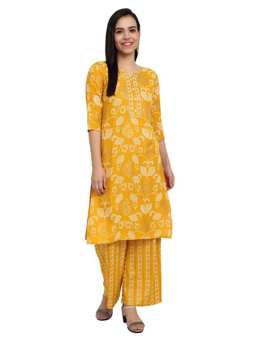 printed kurta pant set - 19314103 - Very Small Image - 1