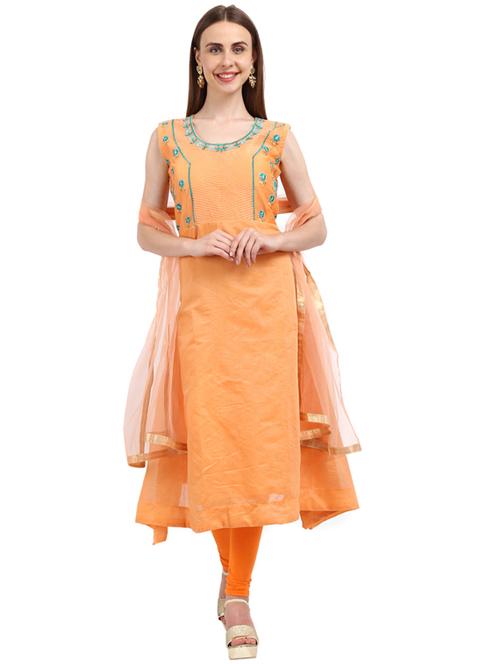embroidered kurta salwar set - 19314108 - Very Small Image - 1
