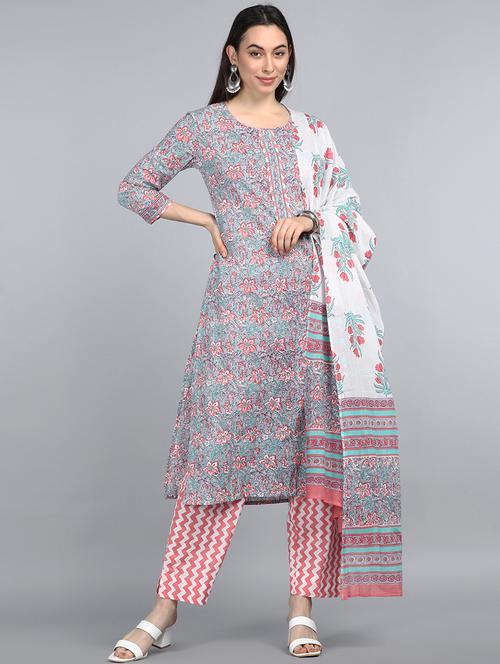 printed kurta pant set - 19314197 - Very Small Image - 1