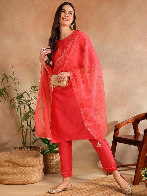 printed kurta pant set - 19314202 - Very Small Image - 1
