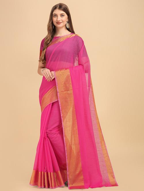 pink self design bollywood saree - 19314449 - Very Small Image - 1