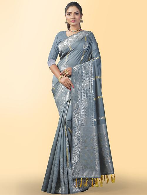black self design saree - 19314506 - Very Small Image - 1