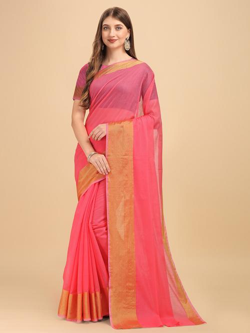 pink self design bollywood saree - 19314638 - Very Small Image - 1
