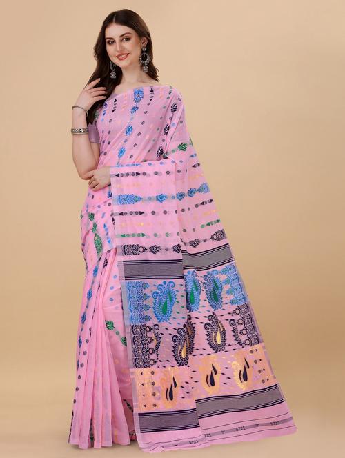 multi colored self design saree - 19314692 - Very Small Image - 1