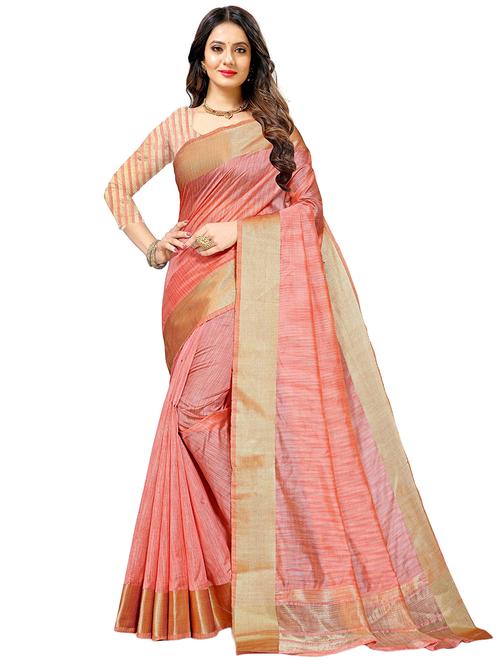 solid bordered saree - 19314888 - Very Small Image - 1