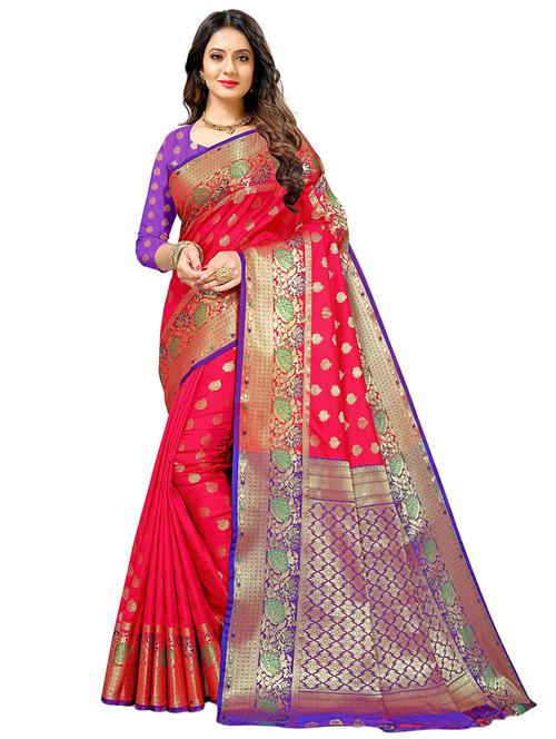 self design kanjivaram saree with blouse - 19314923 - Very Small Image - 1
