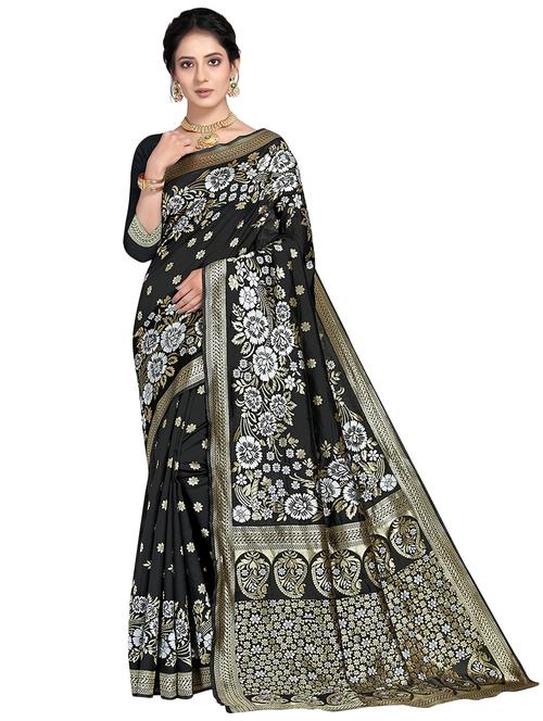 self design kanjivaram saree with blouse - 19315029 - Very Small Image - 1