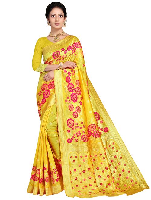 self design kanjivaram saree with blouse - 19315037 - Very Small Image - 1