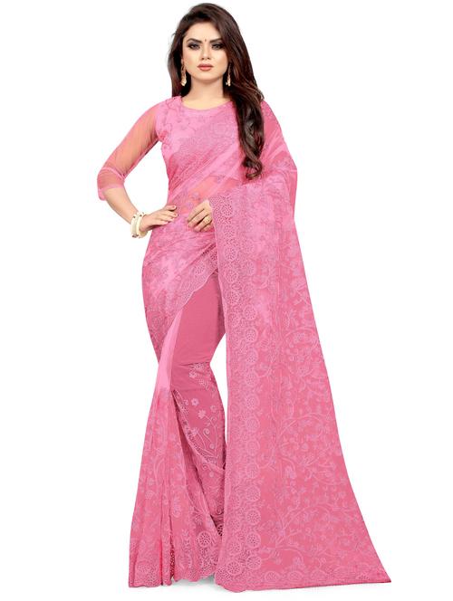 pink self design bollywood saree - 19315239 - Very Small Image - 1