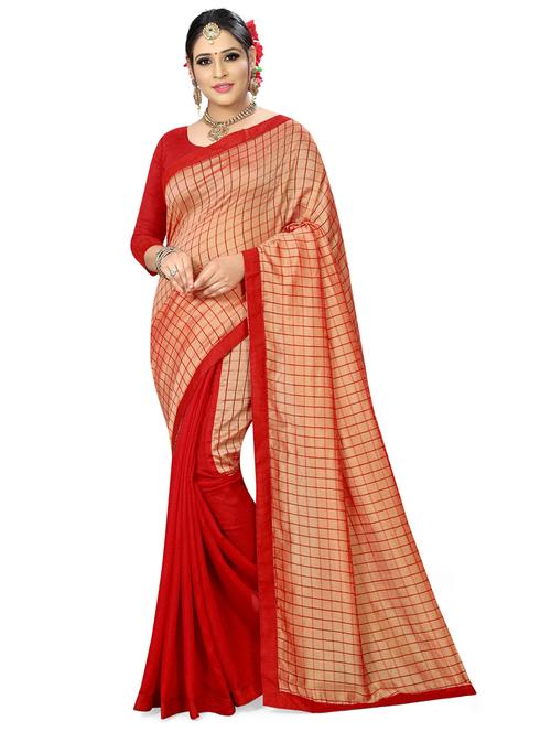red self design bollywood saree with blouse - 19315296 - Very Small Image - 1