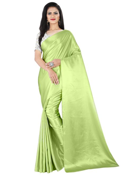 light green solid bollywood saree with blouse - 19315307 - Very Small Image - 1