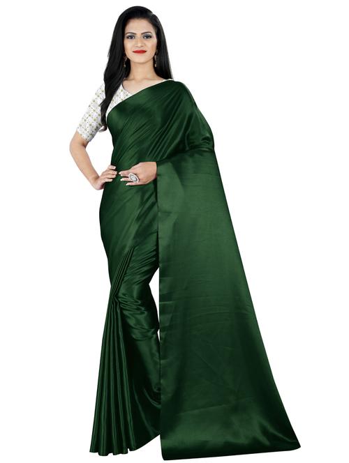 green solid bollywood saree with blouse - 19315321 - Very Small Image - 1