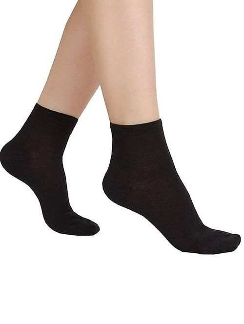 black cotton ankle length sock - 19315593 - Very Small Image - 1