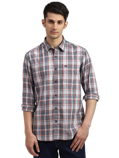 mens checks casual shirt - 19323279 - Very Small Image - 1