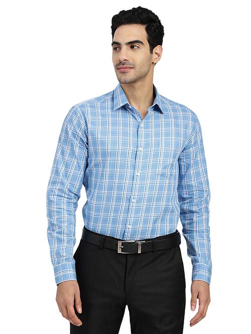 mens checks formal shirt - 19323309 - Very Small Image - 1