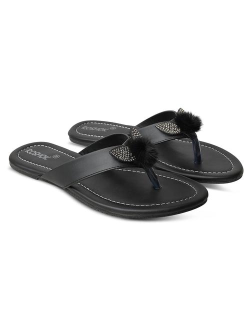 black synthetic slip on sandals - 19325856 - Very Small Image - 1