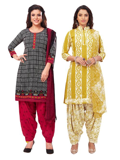 pack of 2 unstitched suit set - 19327042 - Very Small Image - 1