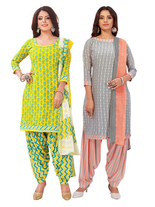 pack of 2 unstitched suit set - 19327135 - Very Small Image - 1