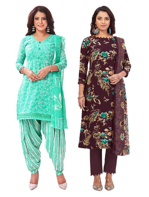 pack of 2 unstitched suit set - 19327224 - Very Small Image - 1